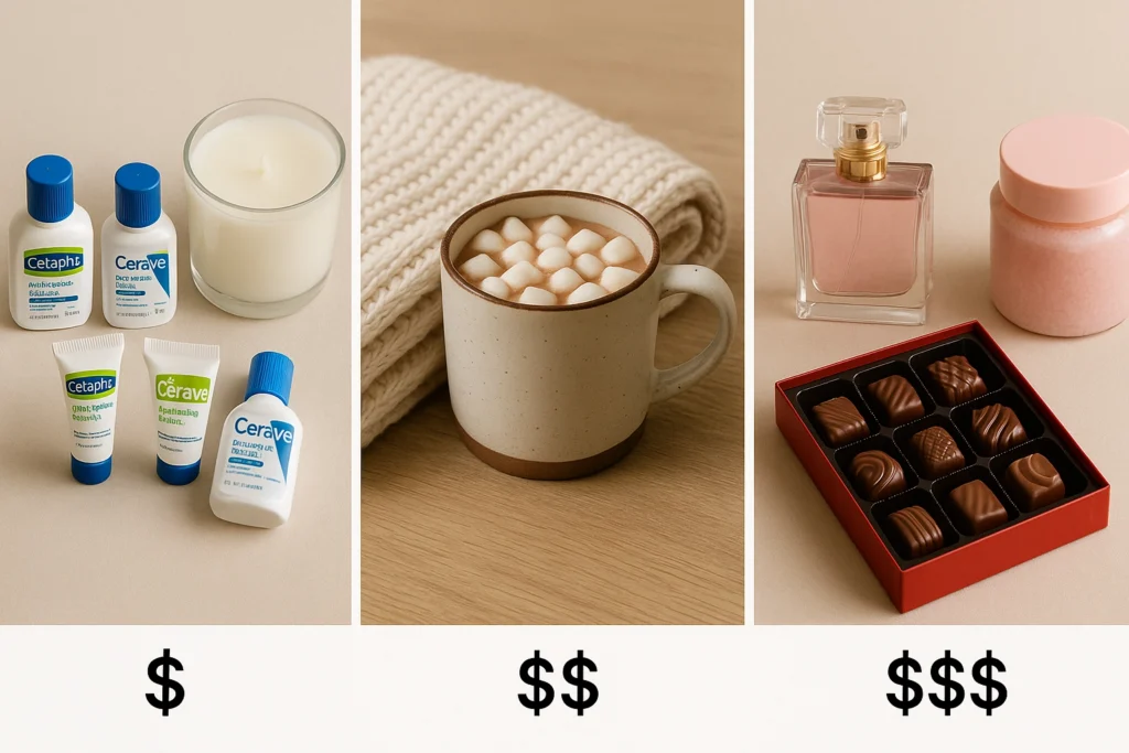 Affordable to luxury holiday gift sets in different price ranges