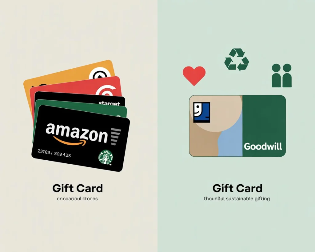Goodwill gift card shown as a thoughtful and eco-friendly option