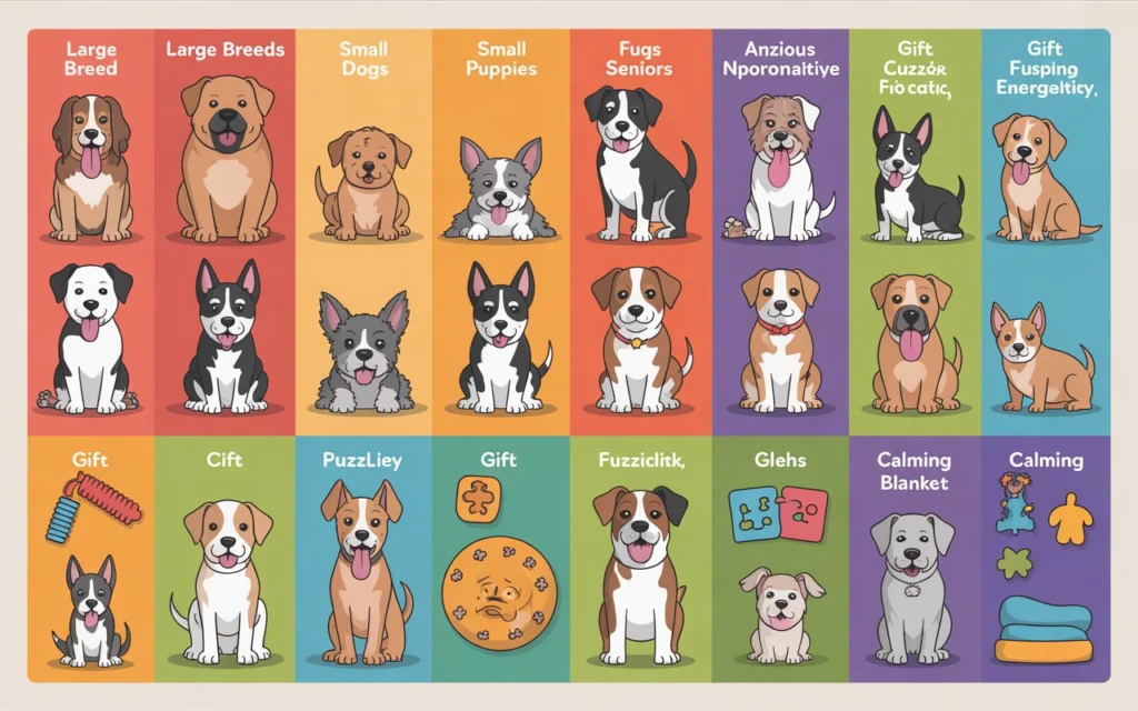 Dog gift suggestions based on breed size, age, and temperament