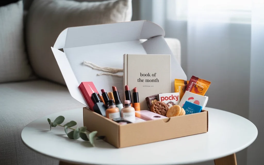 Unboxing curated subscription boxes like beauty kits and books.