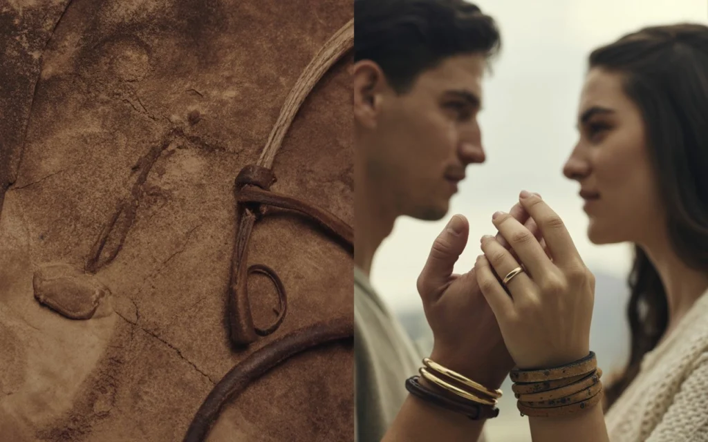 Leather symbolizing strength and connection in a third anniversary gift