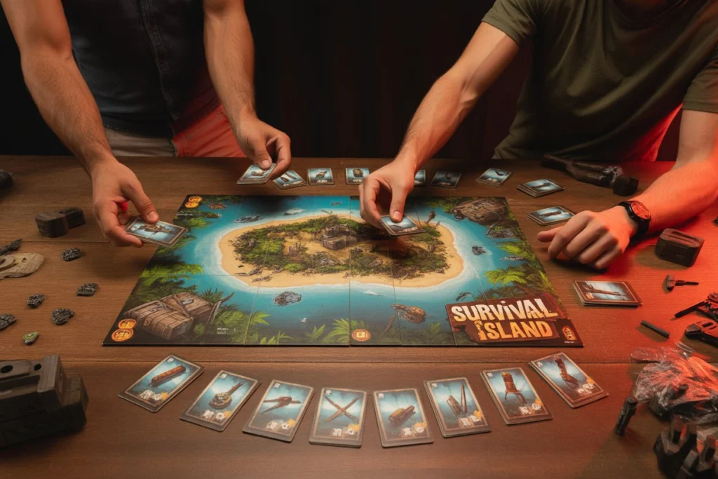 Survival board game with cards, loot, and high-stakes tension.